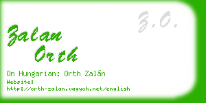 zalan orth business card